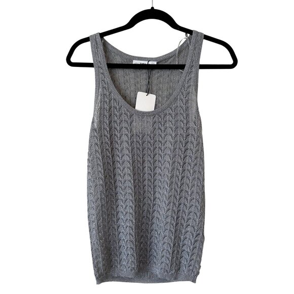 Zara Tops - NWT ZARA Knit Silver Metallic Sleeveless Tank Top Summer/Festival/Party - Small